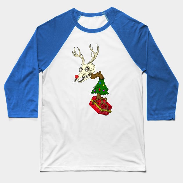 Christmas Monstrosity Baseball T-Shirt by Gregg.M_Art